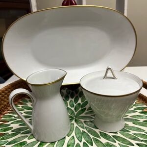 🎈soldE🎈Rosenthal Germany White and Gold Serveware Set of 3